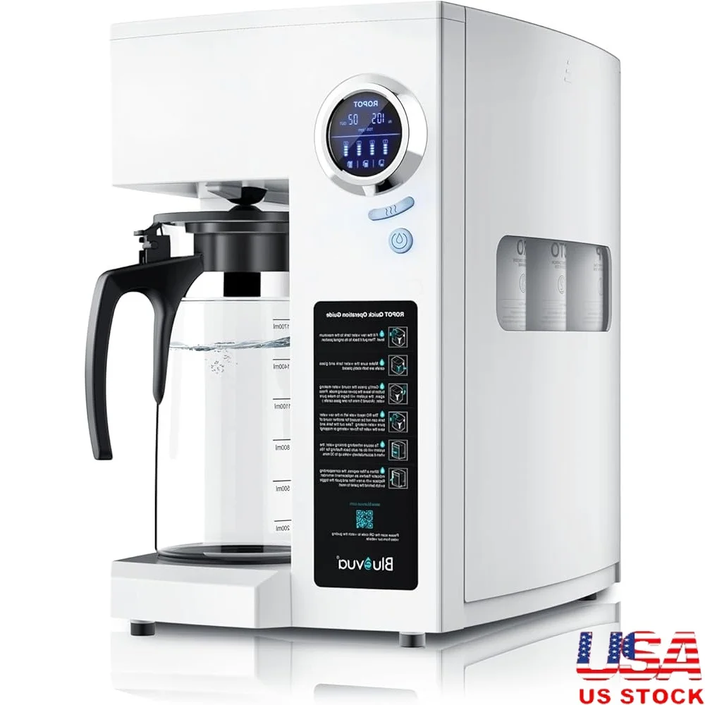 RO100ROPOT كونترتوب فلتر مياه التناضح العكسي 4 مراحل نظام تنقية توفير الطاقة توفير المياه تصفية مراقبة الحياة