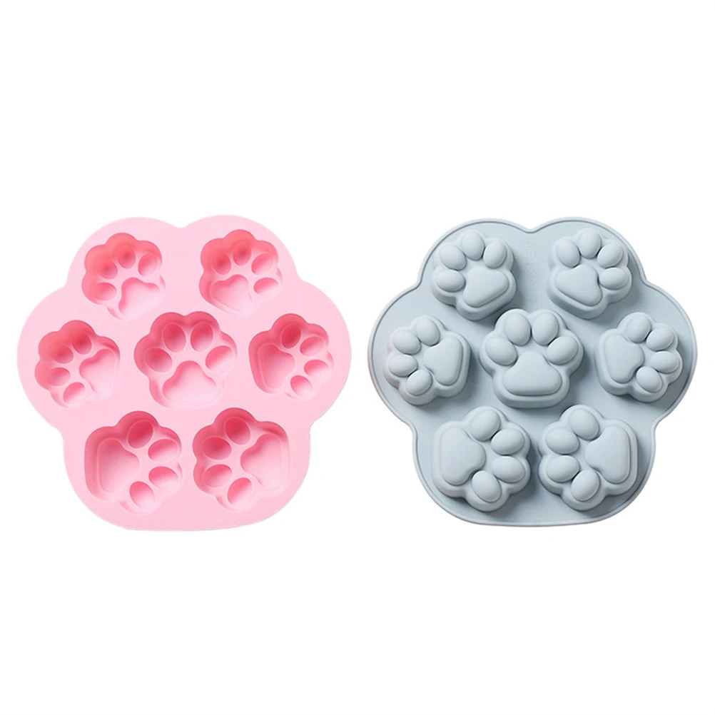 

2Pcs Cat Claw Silicone Molds Dog Paw Jelly Pudding Dessert Baking Craft Chocolate Flexible Easy Clean Kitchen Supplies