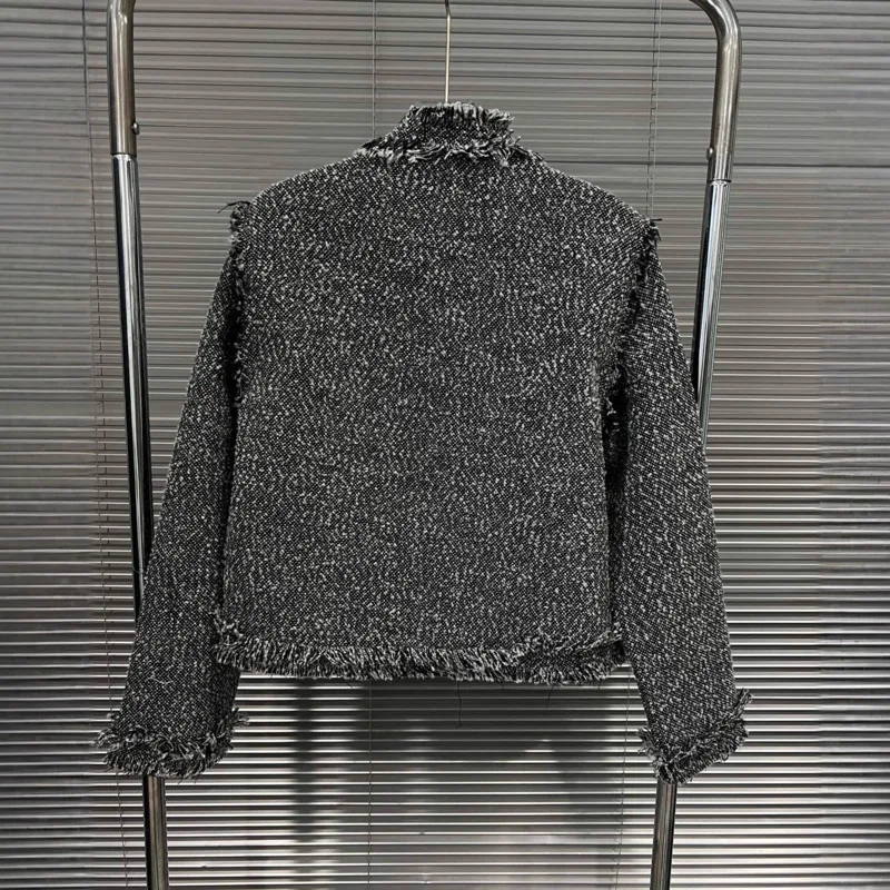 ANJY Autumn Winter New Women European Fashion High-End Elegant Chic Ins Tweed Coat Trend Single Breasted Versatile Casual A17597