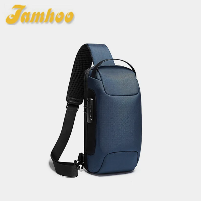 

Jamhoo 2024 Hot Chest Bag New Anti-thief Men Crossbody Bag Waterproof Shoulder Bags USB Charging Short Trip For Male Travel Pack