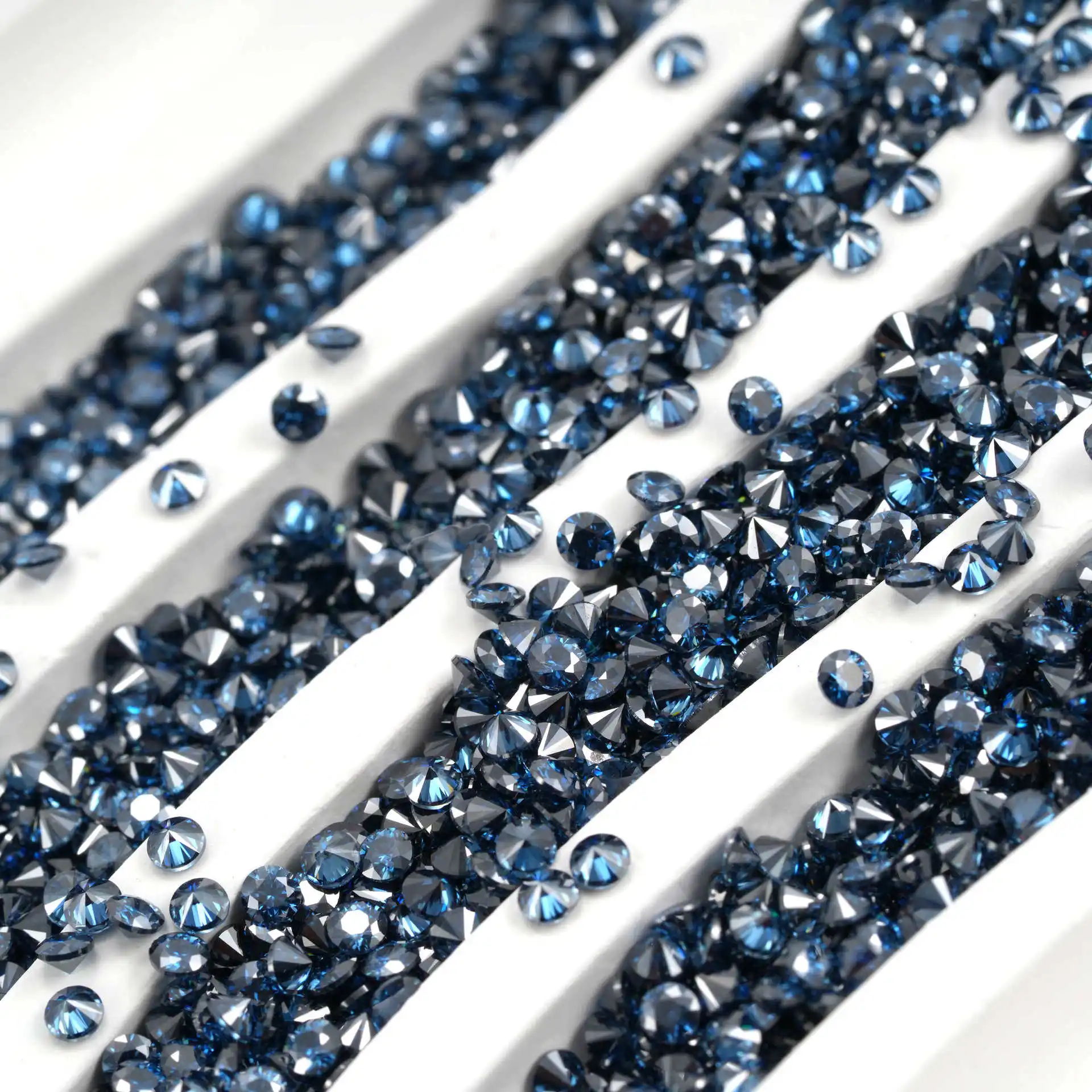 1-3mm/1ct Royal Blue Color Melee Moissanite Loose Stone Pass Tester Diamond Loose Bead For Diy Jewelry Watch Cuban Chain