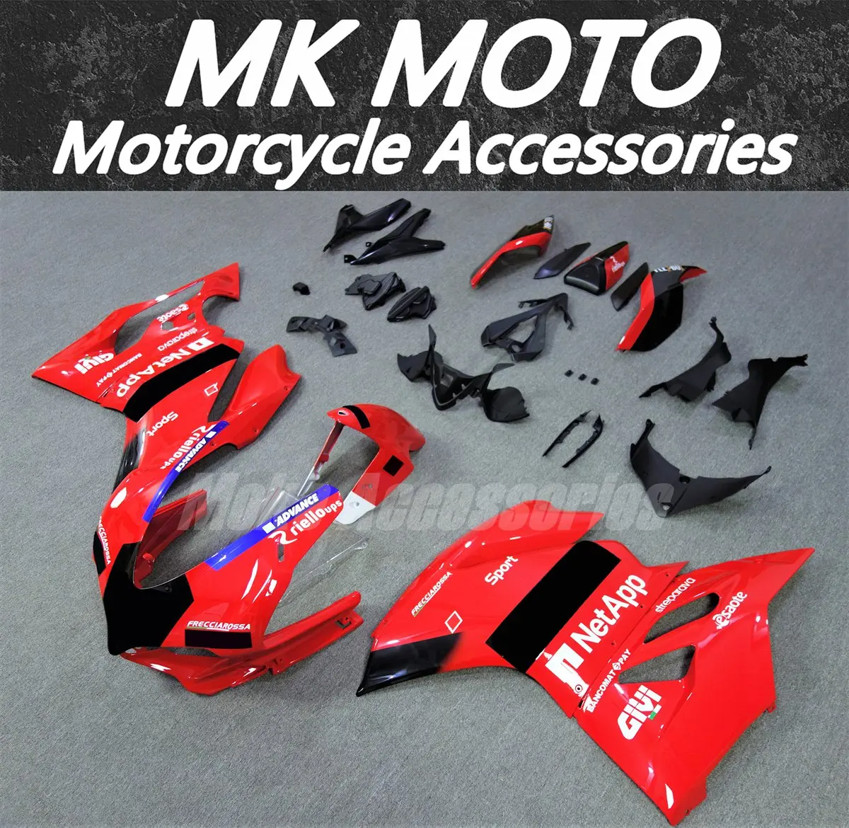 

Moke moto New Fairings Kit Fit For 959 1299 Panigale 2015 2016 2017 2018 Bodywork Set Abs High Quality Injection Red/Black
