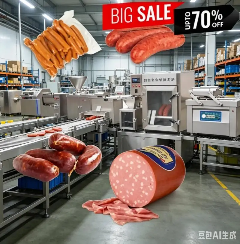 Sausage Automatic Fill Salami Quantitative Bologna Meat Make Line Machine Process Plant Hot German Customized