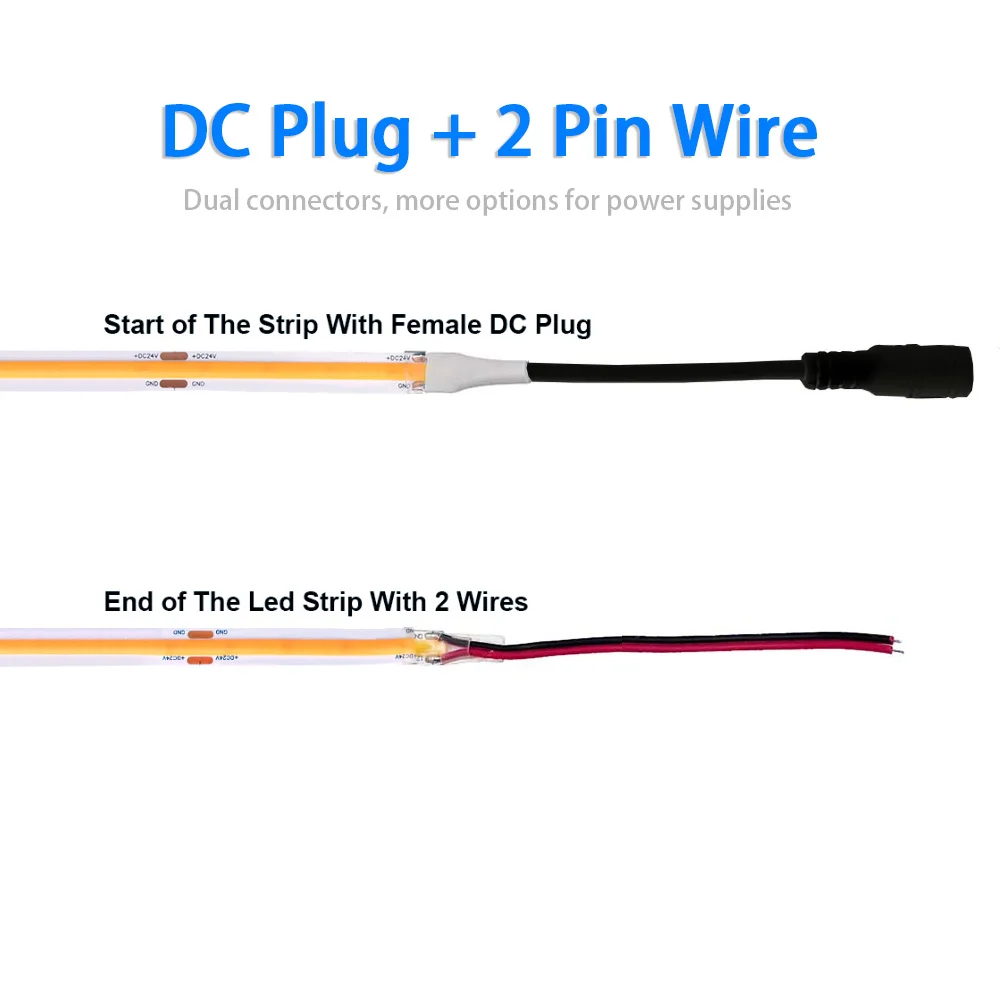 Nuovo 12V COB LED Strip Light lampada a nastro flessibile luci lineari ad alta densità 320 384 480 528 LED 8mm 3mm 5mm PCB decorazione della casa