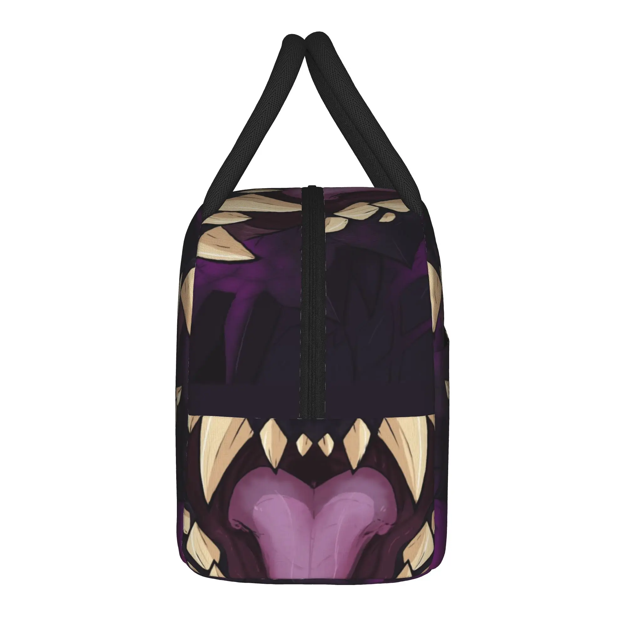 Nergigante Insulated Lunch Bags Monster Hunter World Game Kanji Wyvern Dragon MHW Lunch Container Cooler Bag Tote Lunch Box