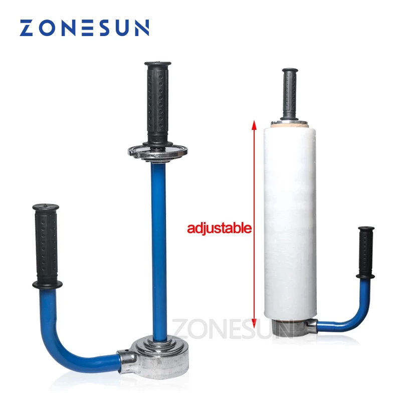 ZONESUN Manual Handle Stretch Film Wrapping Dispenser Tools Pallet Stretch Packing Equipment Carton Package Packaging Machinery