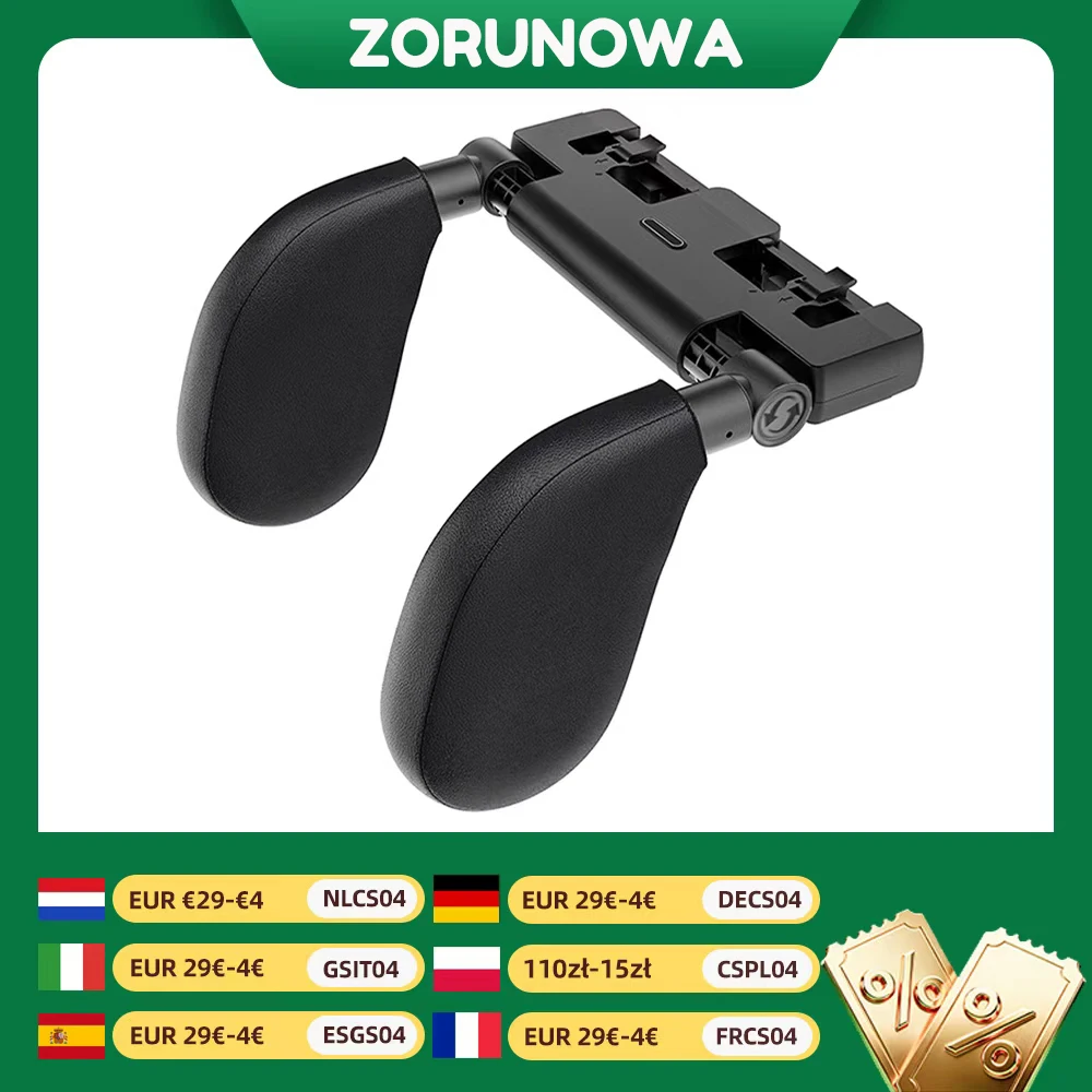 

Universal 360° Ergonomic Car Pillow - Memory Foam Headrest w/Side Pads, 1-Button Sleep System (Fit BMW/Benz Vehicles)