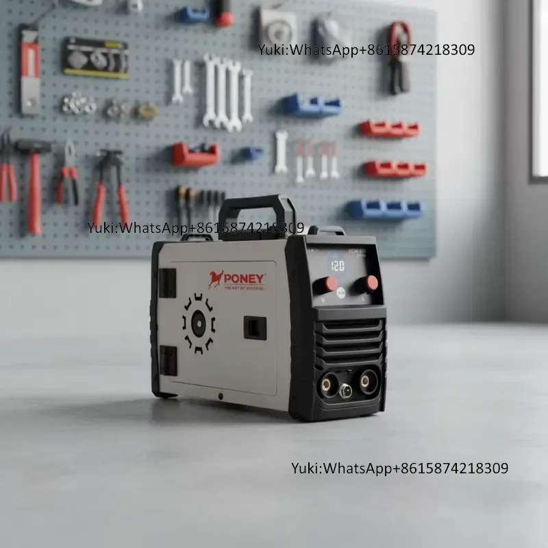 New Poney Synergic 3-in-1 Multifunctional Airless Inverter Welder 220V Portable MIG Welder 120A FCW-120 for the Construction