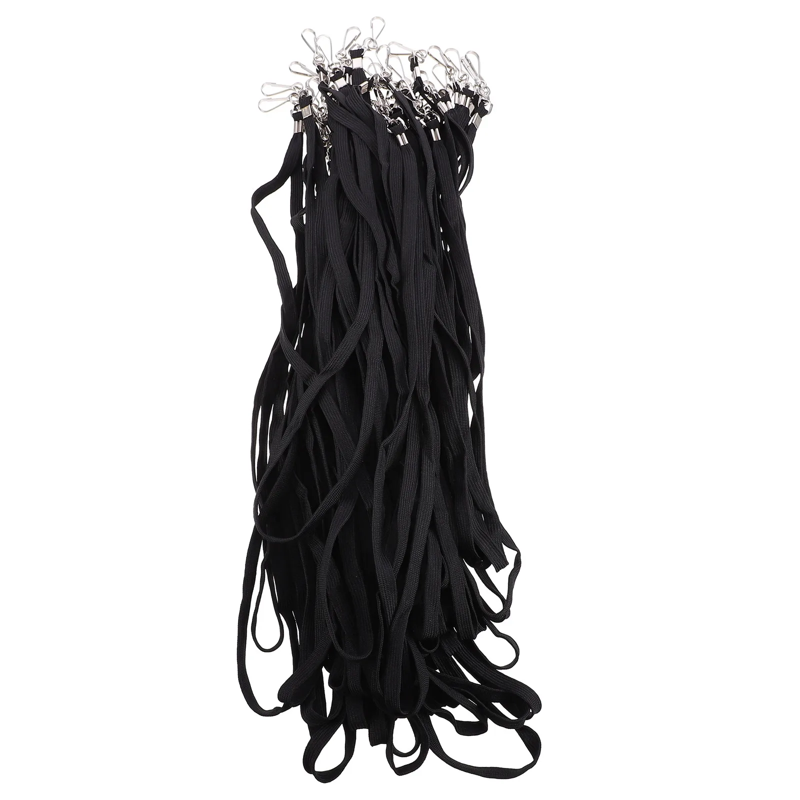 

50 шт. черных шнурков для бейджей, для держателей ID-карт, именных бейджей, школьных и рабочих пропусков, для идентификации сотрудников офиса, ремешок для телефона