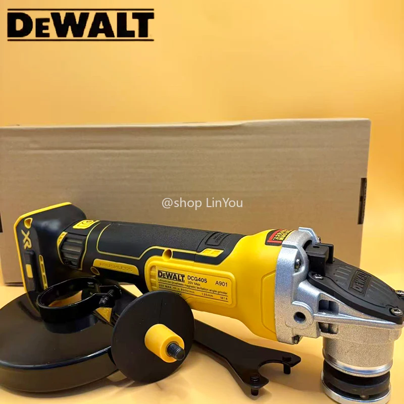 DEWALT DCG405N 20V Brushless Cordless Angle Grinder Cutting Machine Rechargeable Portable Polisher Power Tools (Bare Tool)