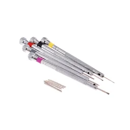 5x precision screwdriver set watch jewelry watchmaker repair tool 5 spare heads