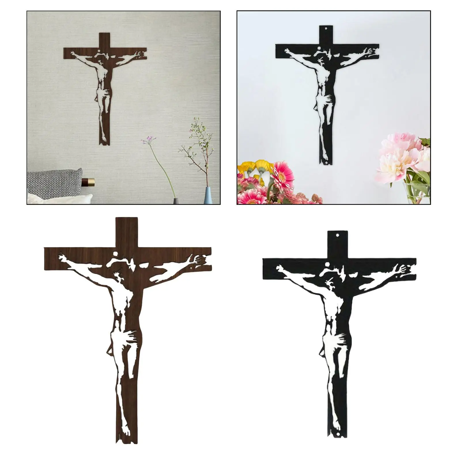 Krucyfiks posąg Jesus Ornament kolekcjonerski ścienny żelazny krzyż do biura dziękczynienia wystrój domu kościół salon