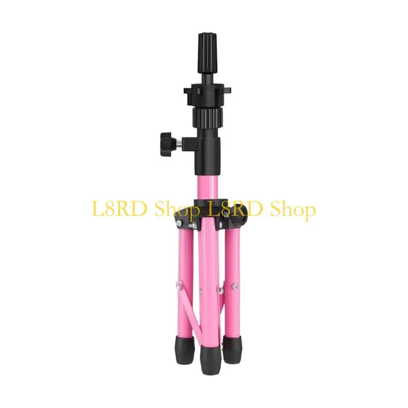 L8RD Adjustable Hair Mannequin Stand with Rotating Head Mount, Iron Floor Tripod
