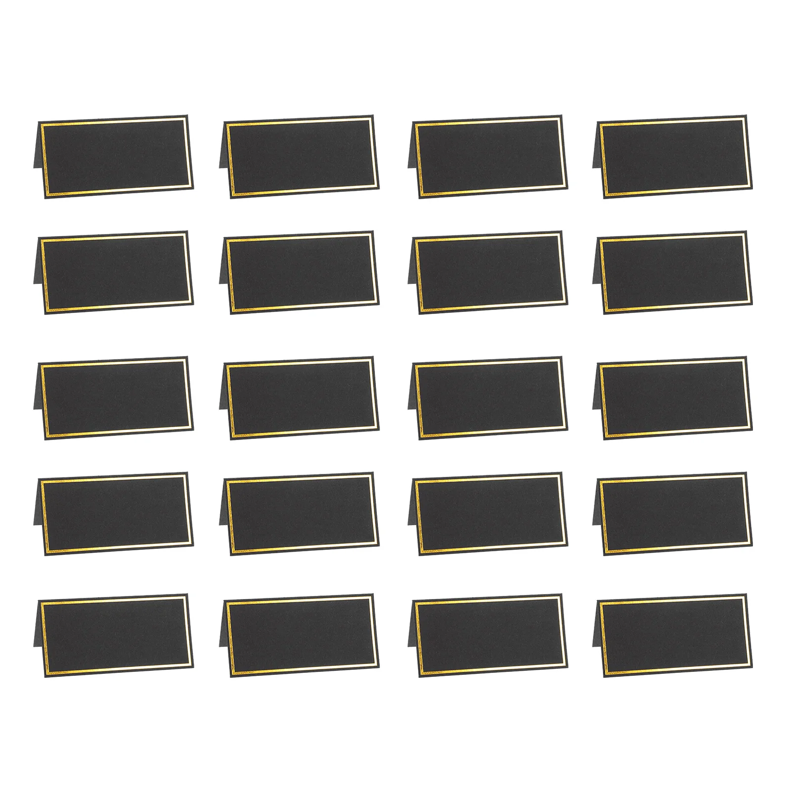

50pcs Bronzing Seat Card Blank Sign Cards Name Place Wedding Decor Seating Table Simple Practical Lightweight Banquet Party