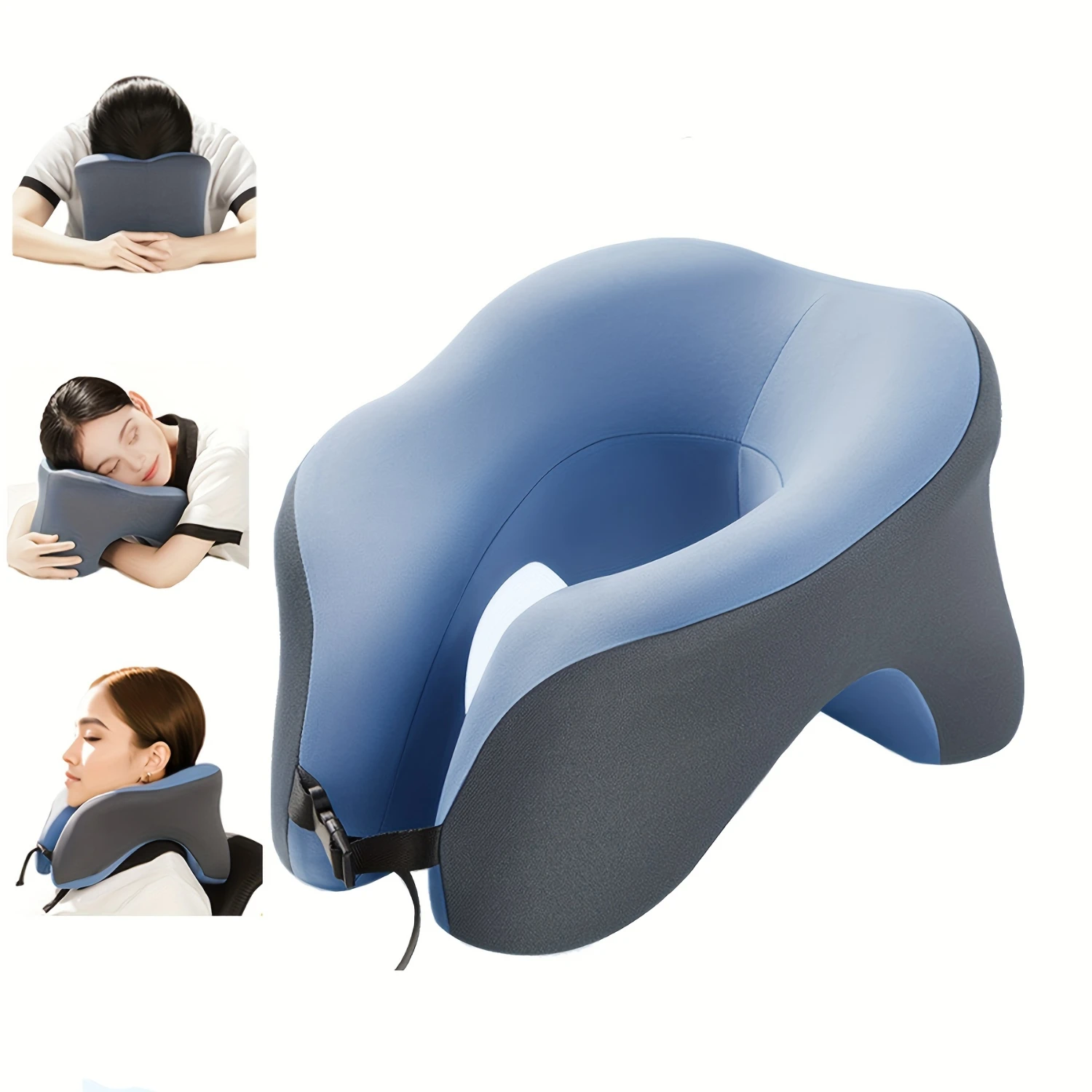 

"Ergonomic Comfort" U-Shaped Memory Foam Travel Pillow For Neck Support - Perfect For Airplane, Car, Office Naps & Business Trip