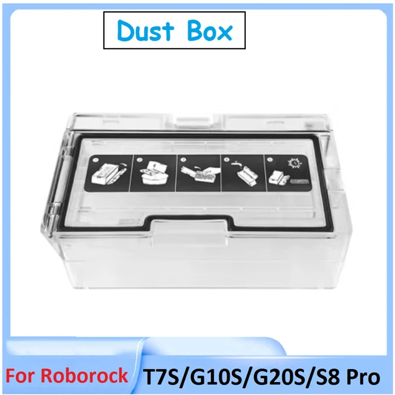 

Dust Box For Xiaomi Roborock T7S/G10S/G20S/S8 Pro Robot Vacuum Cleaner Garbage Box Accessories Parts