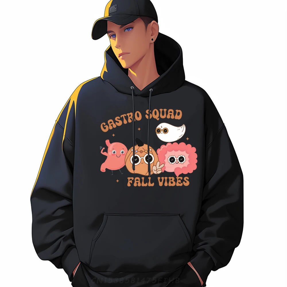 

Fall Vibes Gastro Squad Ghost Halloween Spooky Endoscopy Men Sweatshirts High Quality Shirts