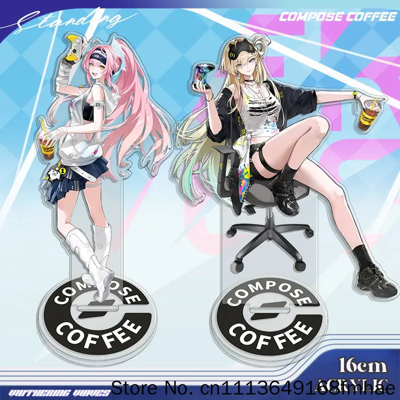 Wuthering Waves Korea Collab - Soporte Acrílico de 16 cm con Personajes de Anime y Videojuegos (Phoebe, Lynne, Summer, Carlotta, Cartethyia) - Adorno de Escritorio, Regalo