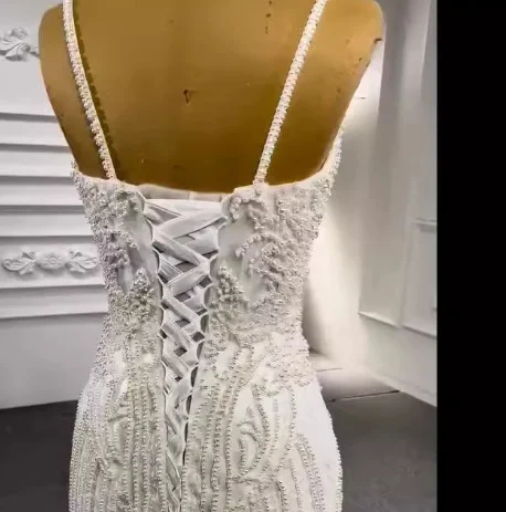 New foreign trade wedding dress European and American cross-border bride wedding lace wedding dress manufacturer source