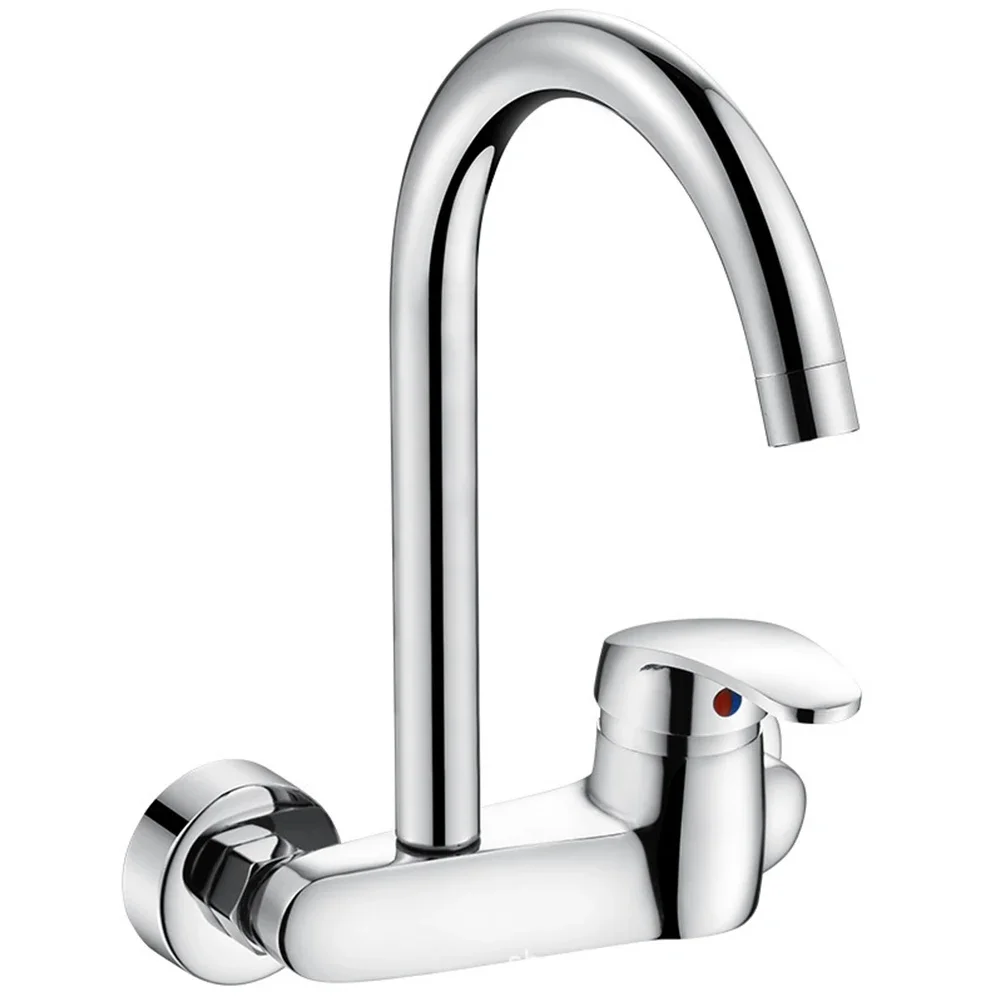 For Commercial Use Brass Kitchen Faucet Chrome Faucet Brass Construction Easy Installation Long-lasting Performance