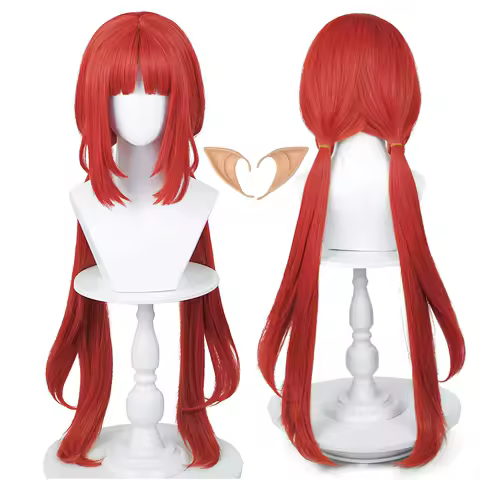 Nilou Cosplay Wig Girls Women Anime Long Cosplay Synthetic Wig with Bangs Halloween Party for Kids Adults