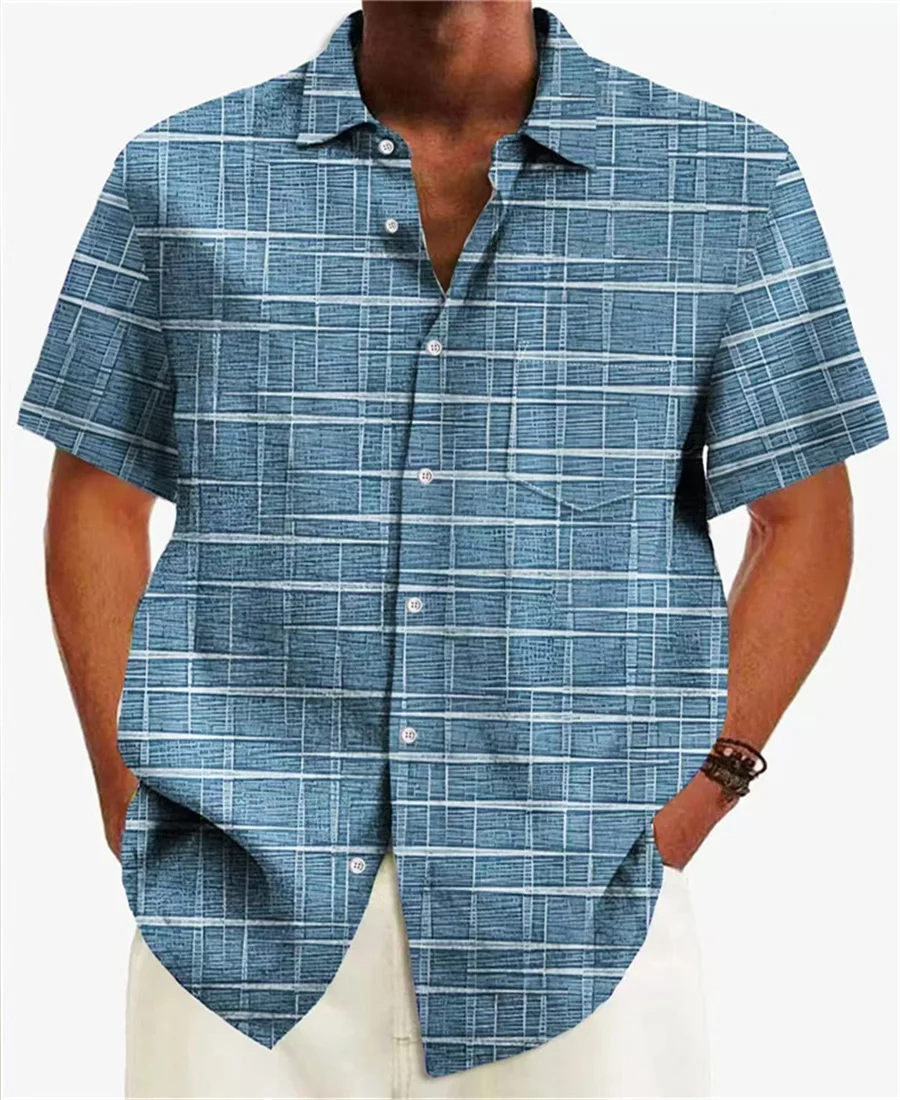 

Men's Shirt 3D Printed Lapel Button Shirt Outdoor Streetwear Short Sleeve Clothing Fashion Designer Casual Soft Men's Tops 5XL