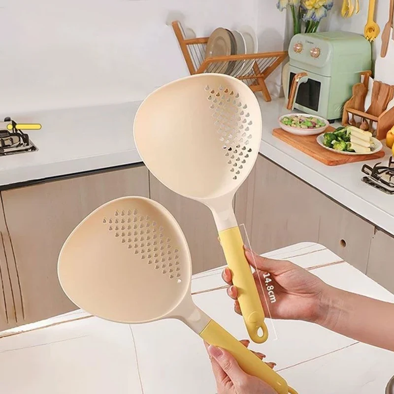Multifunctional Dual-use Scoop Large Kitchen Household Dumpling Noodle Colander High Temperature Resistant Soup Drain Colander