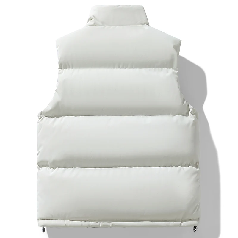 Chaleco de pesca con cuello levantado, chaleco para exteriores, chaleco de algodón para hombre, abrigo grueso de otoño e invierno, chaleco cálido