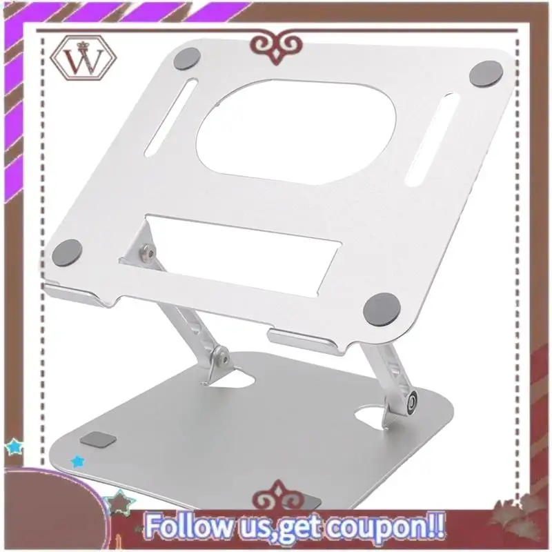 حامل من سبائك الألومنيوم قابل للتعديل من ABBG للأجهزة اللوحية وأجهزة الكمبيوتر المحمولة حتى 17 بوصة، دعم تبريد محمول قابل للطي