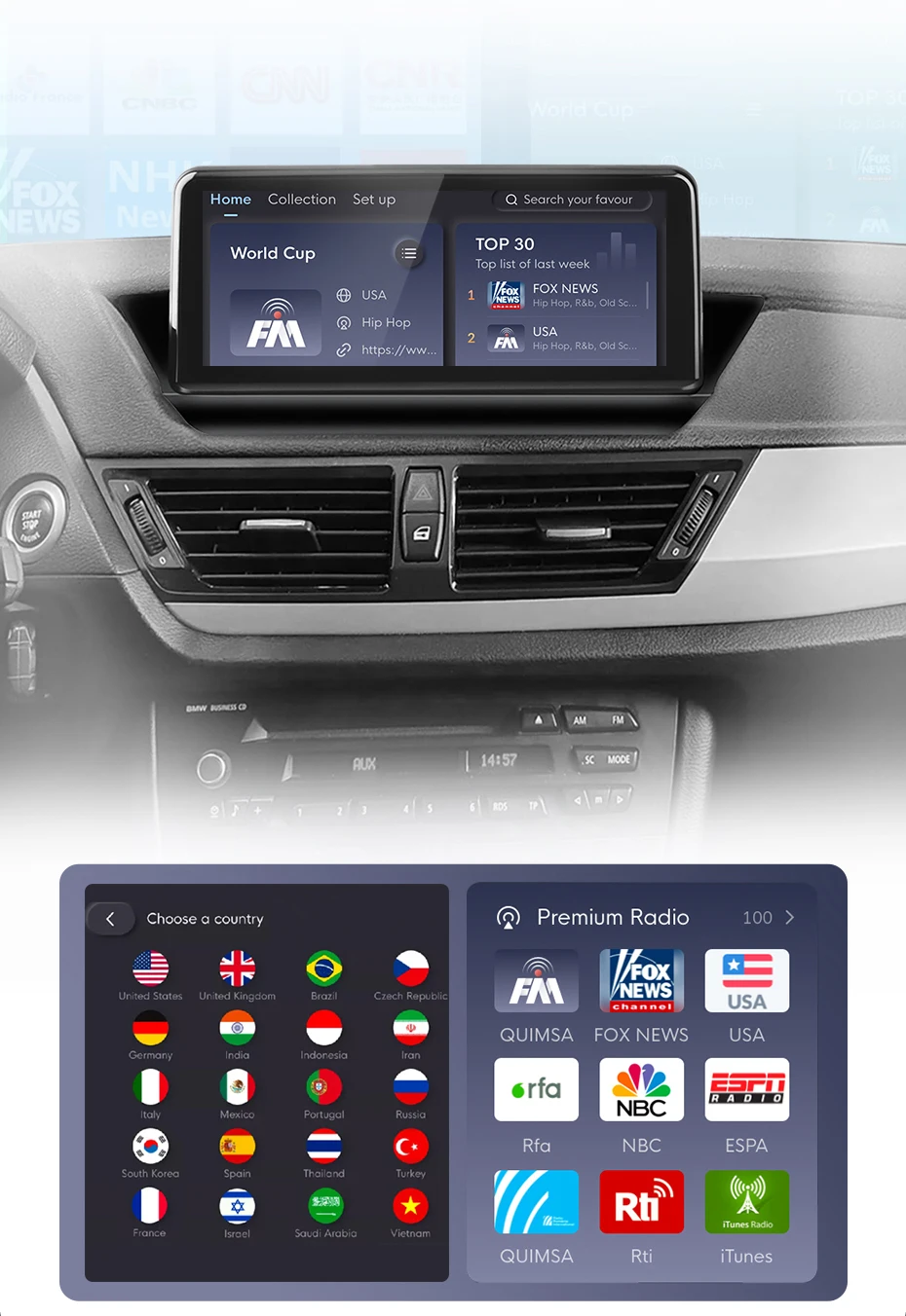 Junsun 10,25 Zoll Carplay für Apple Autoradio Multimedia für BMW X1 E84 2014-2018 Bluetooth Wireless Android Auto GPS Stereo – Detail 12
