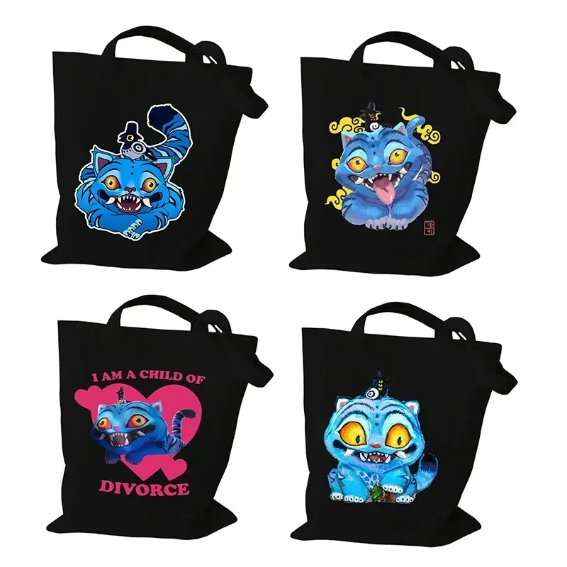 

Sweet KPop Demon Hunters Anime Motif High-Capacity Canvas Tote Shoulder Shopping Bag