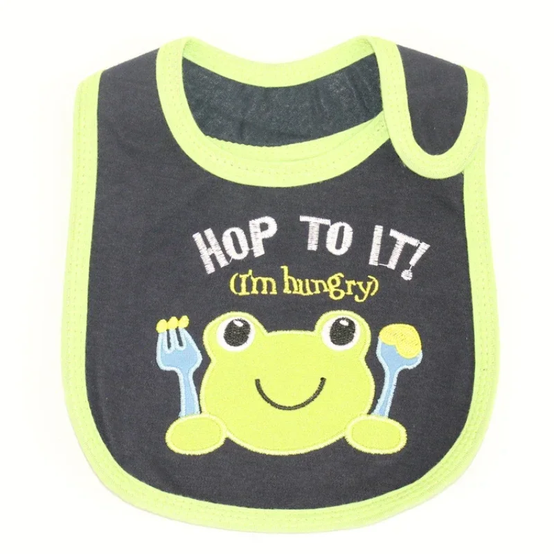 Baby Feeding Embroidered Sleeveless Bibs Baby Girl Bib Saliva Boy Cover Up Cartoon Dinner Baberos Burp Cloths