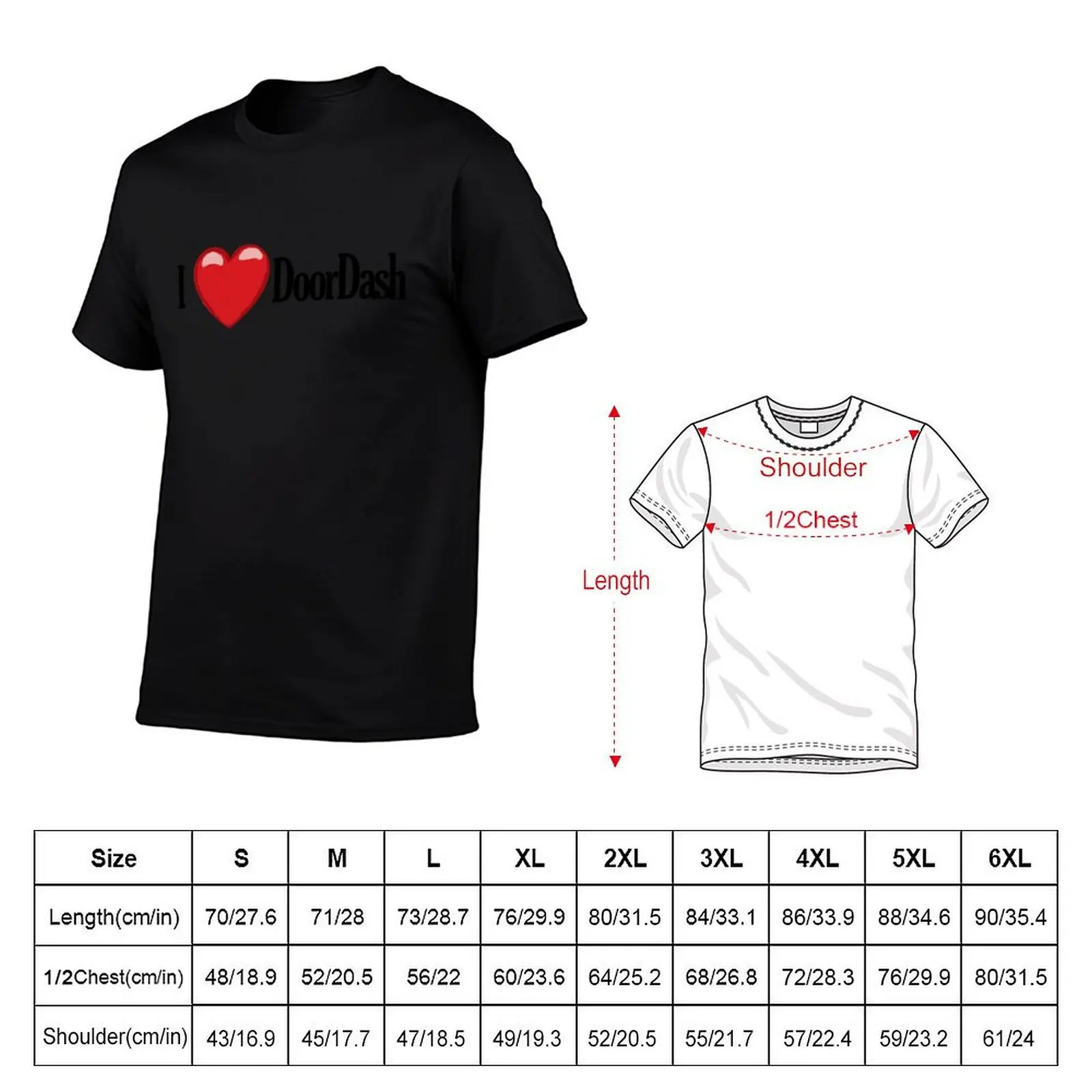 I love doordash T-Shirt t shirts for man pack white man t shirts for men essential t shirt T-Shirt