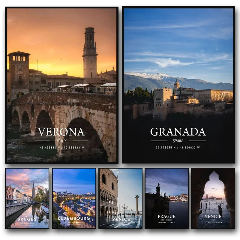 2026 Modern Traveldicted City Poster Travel ALGARVE LISBOA London Prague Porto Art Canvas Painting Wall Print Picture Home Decor