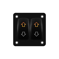 Arrows Boat Rocker Switch Panel 7Pins (ON) OFF (ON) DPDT Momentary Rocker Switch 12V Dual Led Waterproof Parts Car Accessories