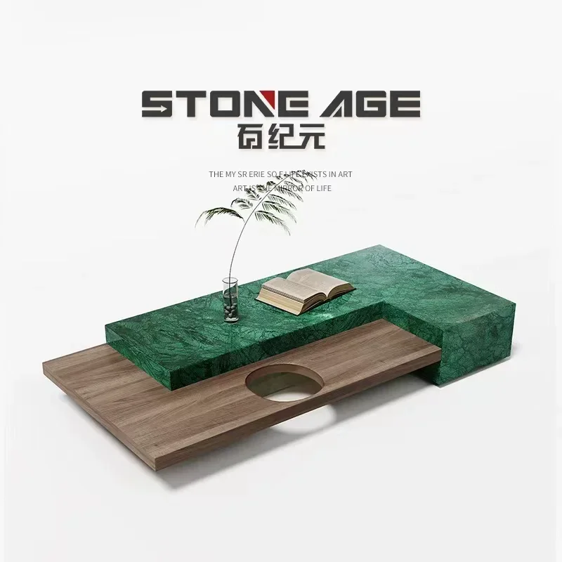 

Cy56 Natural marble coffee table light luxury, living room home use, high-end minimalist wabi sabi style personalized creativit