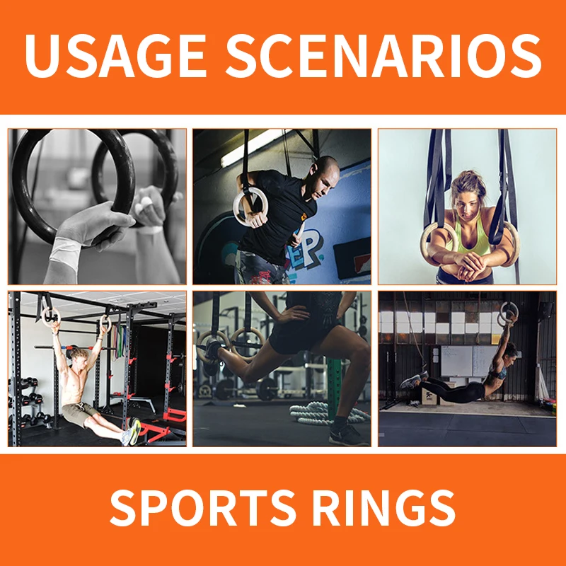 Sports strap rings Gymnastics fitness birch diameter 28mm rings Fitness sports tension belt Indoor fitness equipment