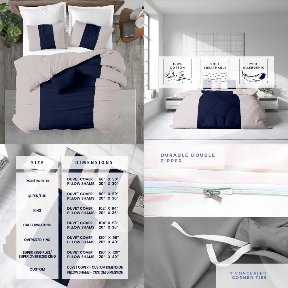 

Egyptian Cotton Duvet Cover - 100% Cotton Sateen, 600 Thread Count, Queen Size, Ultra Soft and Durable Bedding Cover, Premium Co