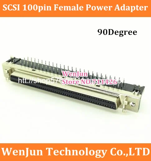 

High Quality SCSI 100pin Female Socket SCSI 100-pin plug 90Degree elbow needle Converter 100 pin