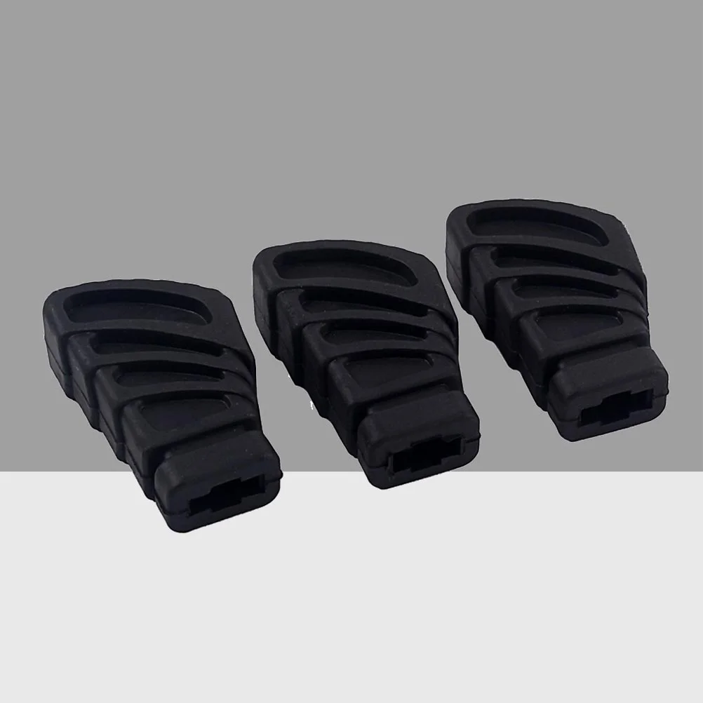 3pcs Drum Rubber Feet for Drum Cymbal Stand Rack Bracket Percussion Parts L Size WC10 (Black) Drum Rack Rubber Feet