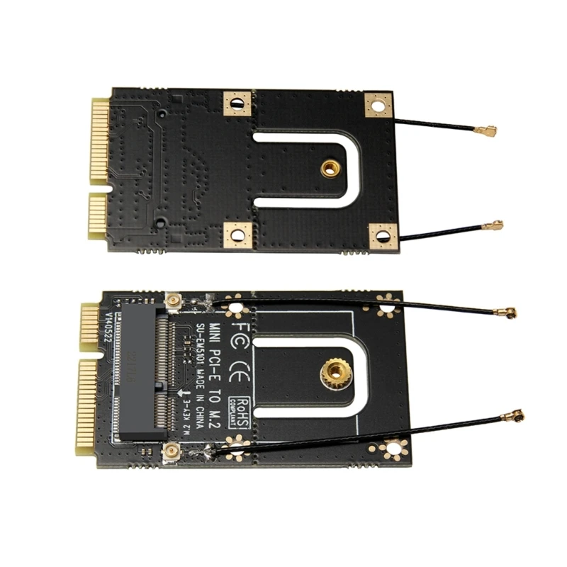 MiniPCIe To M2 Nic Adapter Card Notebook Replacement M.2 NGFF Mini PCIe F19E