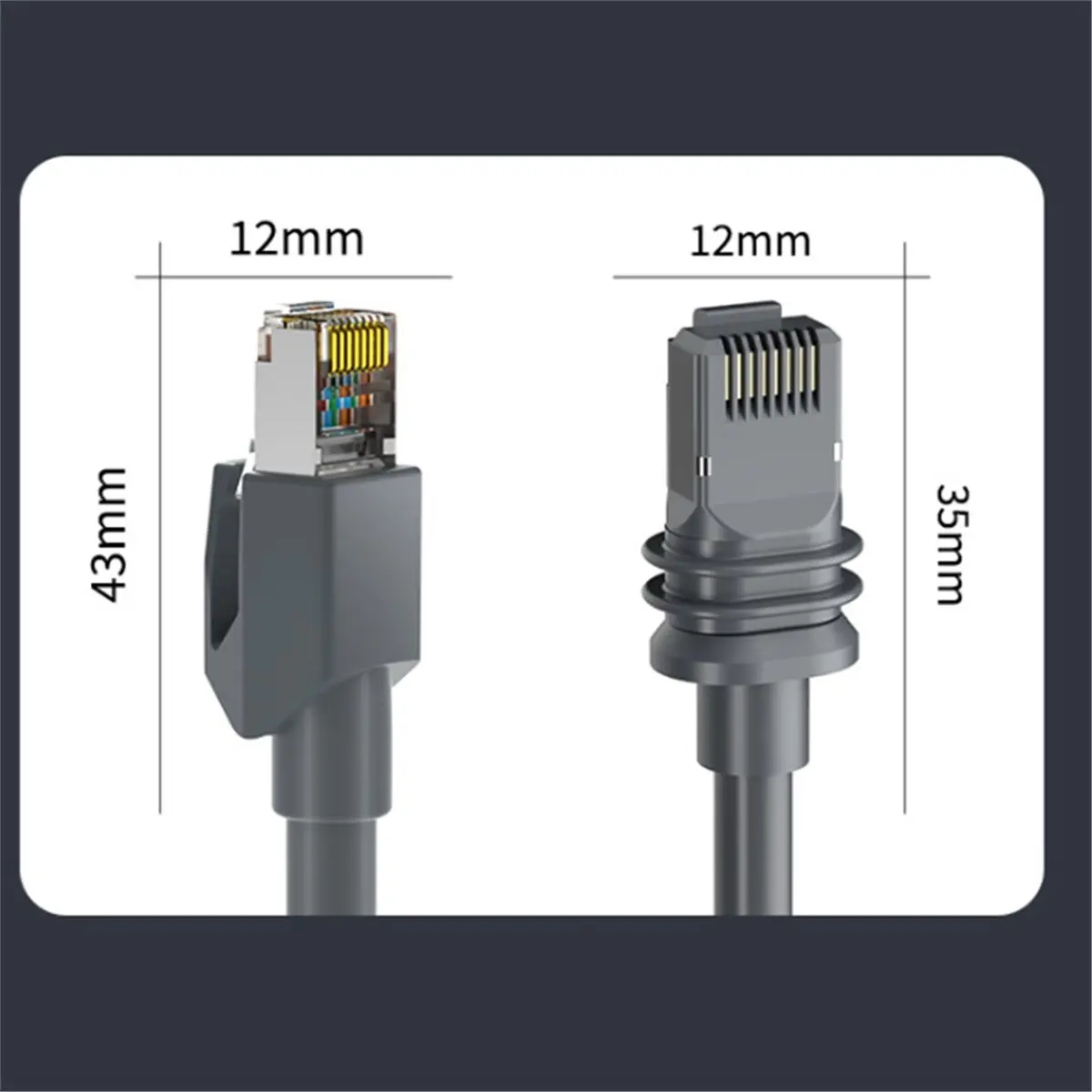 Ethernet Cable for to RJ45 Replacement Waterproof Cord Portable Network Computer to Router 5m