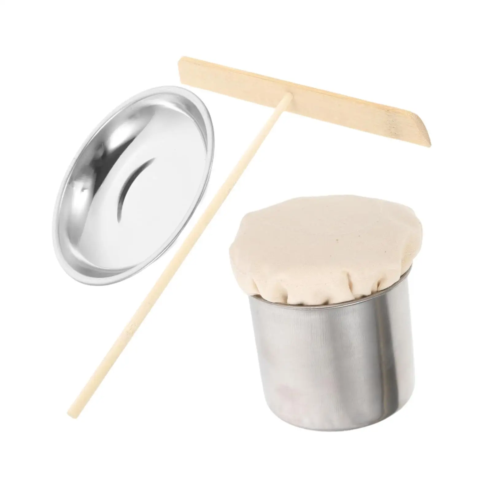Pancake Grease Brush Crepe Spreader Wiper Wear Resistant Oil Mop Nonstick Stainless Steel Oil Brush for Restaurant Home