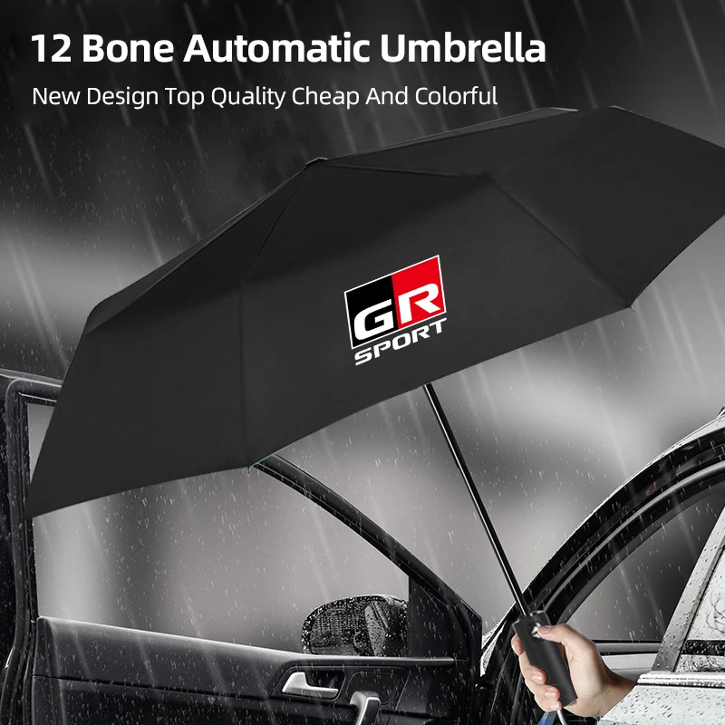 Auto Completamente Automatico Ombrello Pieghevole Parasole Accessori Per Toyota GR Gazoo Racing Sport C-HR RAV4 Avensis Prado Prius Reiz 86