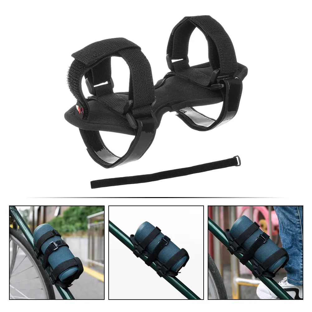 

Sturdy Bicycle Cup Holder Bike Water Bottle Speaker Mount For Drinks Radio Wireless Accessories Durable Adjustable Strap