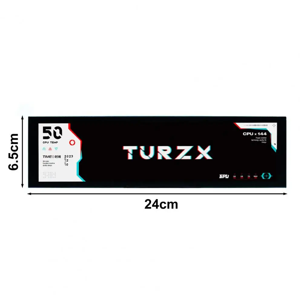 Ips Screen Computer Case com Conexão Tipo-C, Mini Display LCD para PC, CPU, Gpu, Monitoramento de RAM, 8.8"