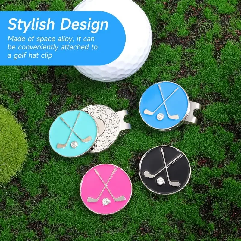 Creative Golf Ball Markers Fashion Hat Clips Enamel Magnetic Baseball Cap Clips Golfer Mark Metal Accessories Gifts Jewelry