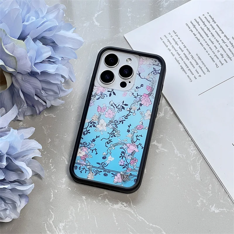 Wildflower ثلاثية الأبعاد اللوحة الرجعية الزهور جراب هاتف آيفون 17 16 15 14 13 12 برو ماكس زائد موضة WF لطيف بنين بنات غطاء Funda #2