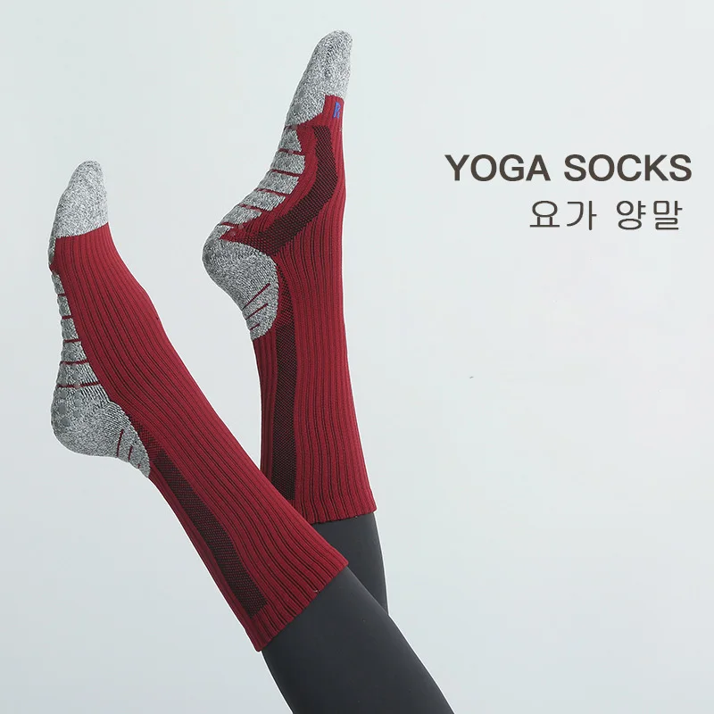 

Yoga Socks Women Cotton Non-Slip Grips Pilates Socks Ballet Dance Sports Socks For Yoga Fitness Workout Socks Five Toes Sock