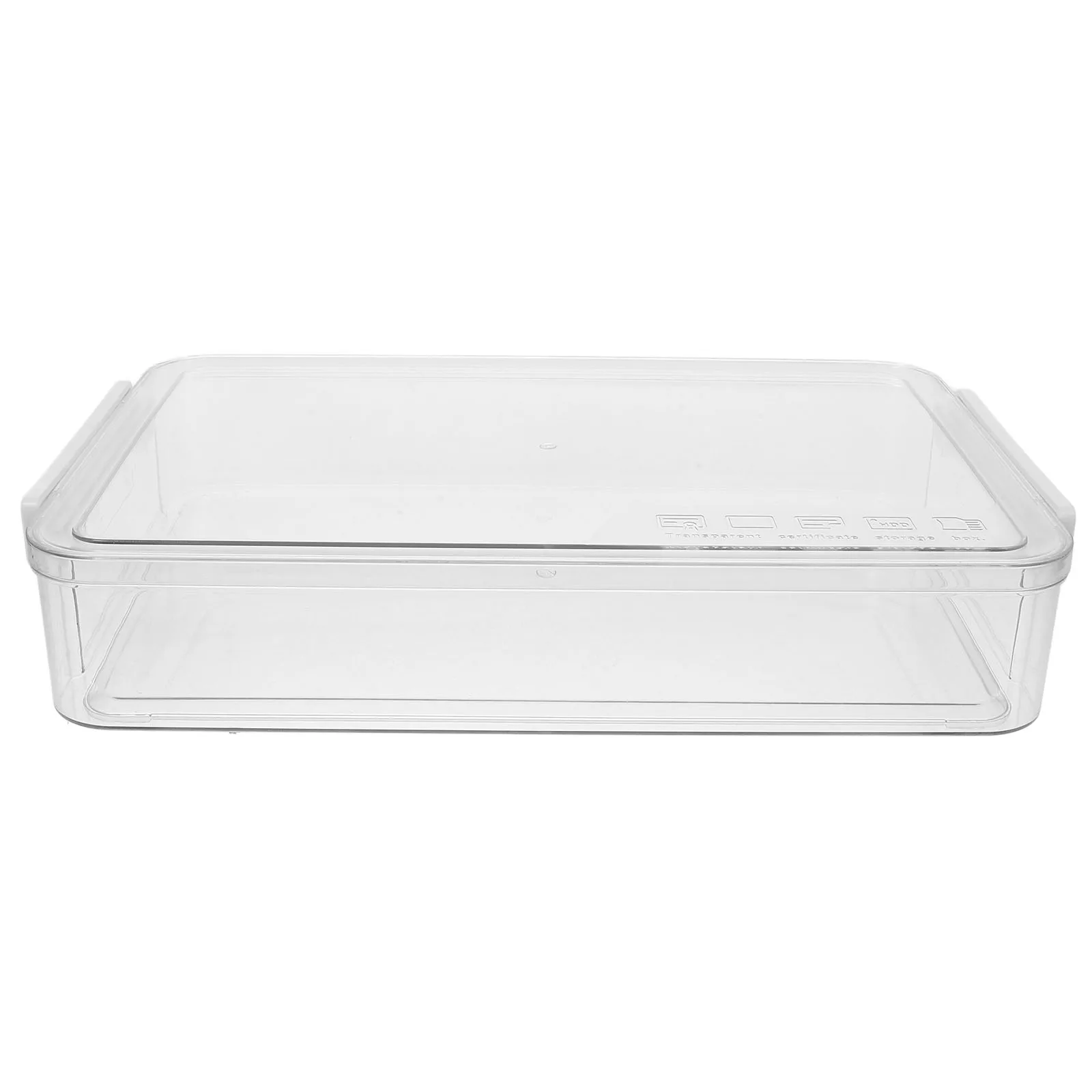 

1pcs Clear File Storage Box Transparent Document Organizer Waterproof Plastic Filing Bin Certificate Container for Home